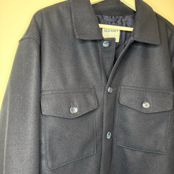 NWT Old Navy - Navy Blue Soft-Brushed Shacket - Men’s XL - Picture 3 of 5